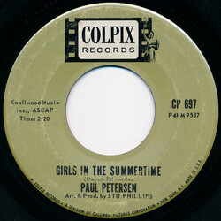 Paul Petersen Girls In The Summertime USED VINYL 7INCH 45 RPM SINGLE