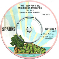 Sparks This Town Ain't Big Enough For Both Of Us USED VINYL 7INCH 45 RPM SINGLE