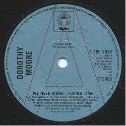 Dorothy Moore (We Need More) Loving Time USED VINYL 7INCH 45 RPM PROMO
