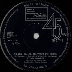 Stevie Wonder Signed, Sealed Delivered I'm Yours USED VINYL 7INCH 45 RPM SINGLE