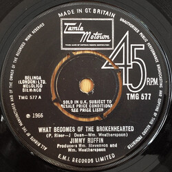 Jimmy Ruffin What Becomes Of The Brokenhearted / Baby I've Got It USED VINYL 7INCH 45 RPM SINGLE
