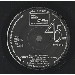 The Temptations Ball Of Confusion (That's What The World Is Today) USED VINYL 7"