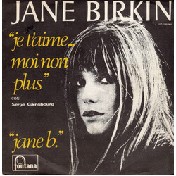 Jane Birkin Je T'aime... Moi Non Plus / Jane B. USED VINYL 7INCH 45 RPM SINGLE MONO