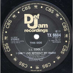LL Cool J I Can't Live Without My Radio USED VINYL 12INCH 45 RPM SINGLE STEREO
