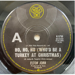 Elton John Ho, Ho, Ho (Who'd Be A Turkey At Christmas) / Step Into Christmas USED VINYL 7INCH 45 RPM SINGLE
