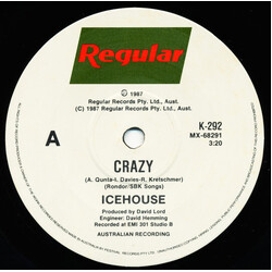 Icehouse Crazy USED VINYL 7INCH 45 RPM SINGLE
