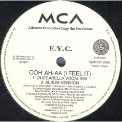 E.Y.C. Ooh-ah-aa (I Feel It) USED VINYL 12INCH PROMO 33 S RPM