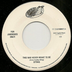 Sting This Was Never Meant To Be USED VINYL 7INCH 45 RPM SINGLE JUKEBOX