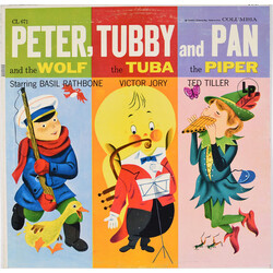 Basil Rathbone / Victor Jory / Ted Tiller Peter And The Wolf, Tubby The Tuba And Pan The Piper Vinyl LP USED