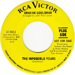 Graham Gouldman The Impossible Years / No Milk Today USED VINYL 7INCH 45 RPM SINGLE PROMO