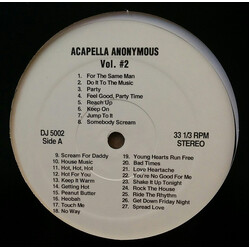 Various Acapella Anonymous Vol. #2 Vinyl LP USED