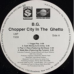 B.G. Chopper City In The Ghetto Vinyl LP USED