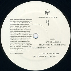 Janet Jackson That's The Way Love Goes VINYL 12" USED