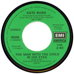 Kate Bush The Man With The Child In His Eyes USED VINYL 7INCH 45 RPM SINGLE STEREO