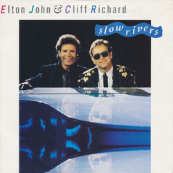 Elton John / Cliff Richard Slow Rivers USED VINYL 7INCH 45 RPM SINGLE