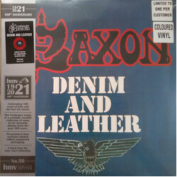 Saxon Denim And Leather Vinyl LP USED