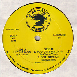 Kelli Hand / Claude Young Everybody / You Give Me VINYL 12" USED