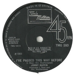 Jimmy Ruffin I've Passed This Way Before USED VINYL 7INCH SINGLE