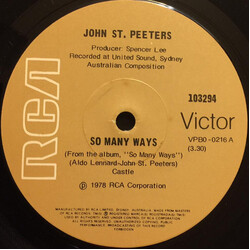 John St. Peeters So Many Ways USED VINYL 7INCH 45 RPM