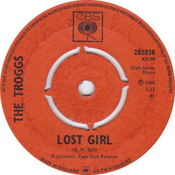 The Troggs Lost Girl USED VINYL 7INCH 45 RPM SINGLE