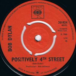 Bob Dylan Positively 4th Street USED VINYL 7INCH 45 RPM SINGLE