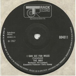 The Who I Can See For Miles USED VINYL 7INCH 45 RPM SINGLE