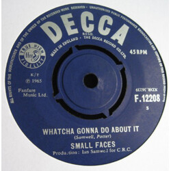 Small Faces Whatcha Gonna Do About It USED VINYL 7INCH 45 RPM SINGLE