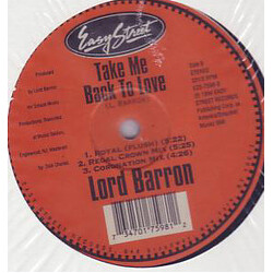 Lord Barron Take Me Back To Love USED VINYL 12INCH 33 S RPM