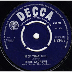 Chris Andrews (3) Stop That Girl USED VINYL 7INCH SINGLE 45 RPM
