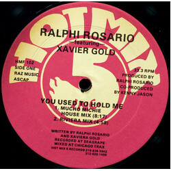 Ralphi Rosario / Xaviera Gold You Used To Hold Me USED VINYL 12INCH 33 S RPM