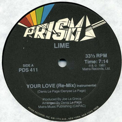 Lime (2) Your Love (Re-Mix) VINYL 12" USED
