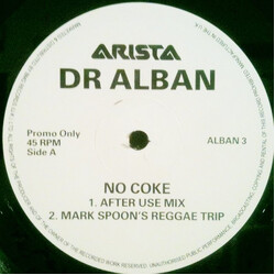 Dr. Alban No Coke USED VINYL 12INCH PROMO