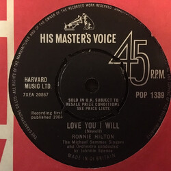 Ronnie Hilton Love You I Will USED VINYL 7INCH 45 RPM