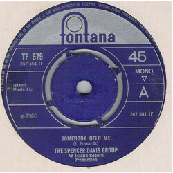 The Spencer Davis Group Somebody Help Me VINYL 7" USED