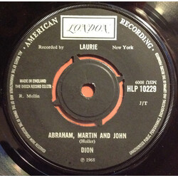 Dion (3) Abraham, Martin And John USED VINYL 7INCH 45 RPM SINGLE