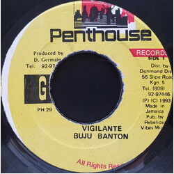 Buju Banton Vigilante USED VINYL 7INCH 45 RPM