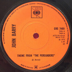 John Barry Theme From "The Persuaders" USED VINYL 7INCH 45 RPM SINGLE MONO