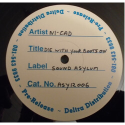 Ni-Cad Die With Your Boots On USED VINYL 12INCH PROMO