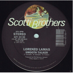 Lorenzo Lamas Smooth Talker USED VINYL 12INCH 33 S RPM