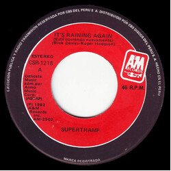 Supertramp It's Raining Again = Esta Lloviendo Nuevamente USED VINYL 7INCH SINGLE