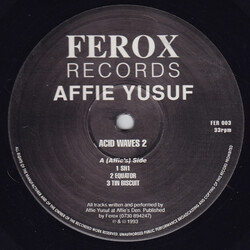 Affie Yusuf Acid Waves 2 USED VINYL 12INCH 33 S RPM