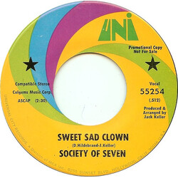 Society Of Seven Sweet Sad Clown Vinyl 7" USED