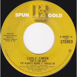 Carly Simon That's The Way I've Always Heard It Should Be / Anticipation Vinyl 7" USED