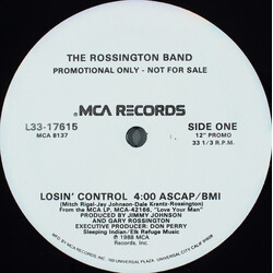 The Rossington Band Losin' Control USED VINYL 12INCH 33 S RPM PROMO
