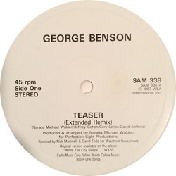 George Benson Teaser (Extended Remix) USED VINYL 12INCH 45 RPM SINGLE WHITE LABEL