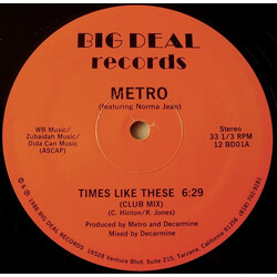 Metro (22) / Norma Jean Wright Times Like These USED VINYL 12INCH 33 S RPM