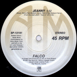 Falco Jeanny USED VINYL 12INCH 45 RPM