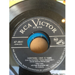 Eddie Fisher / Hugo Winterhalter Orchestra Everything I Have Is Yours / Hold Me USED VINYL 7INCH 45 RPM