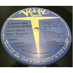 Astrud Gilberto / Walter Wanderley A Certain Smile A Certain Sadness Vinyl LP USED