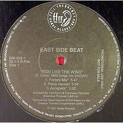 East Side Beat Ride Like The Wind USED VINYL 12INCH 33 S RPM PROMO